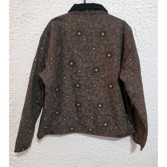 NWT DICKIES Ellis Floral Print Duck Brown Canvas Cropped Jacket Sz 2XL - Picture 8 of 16
